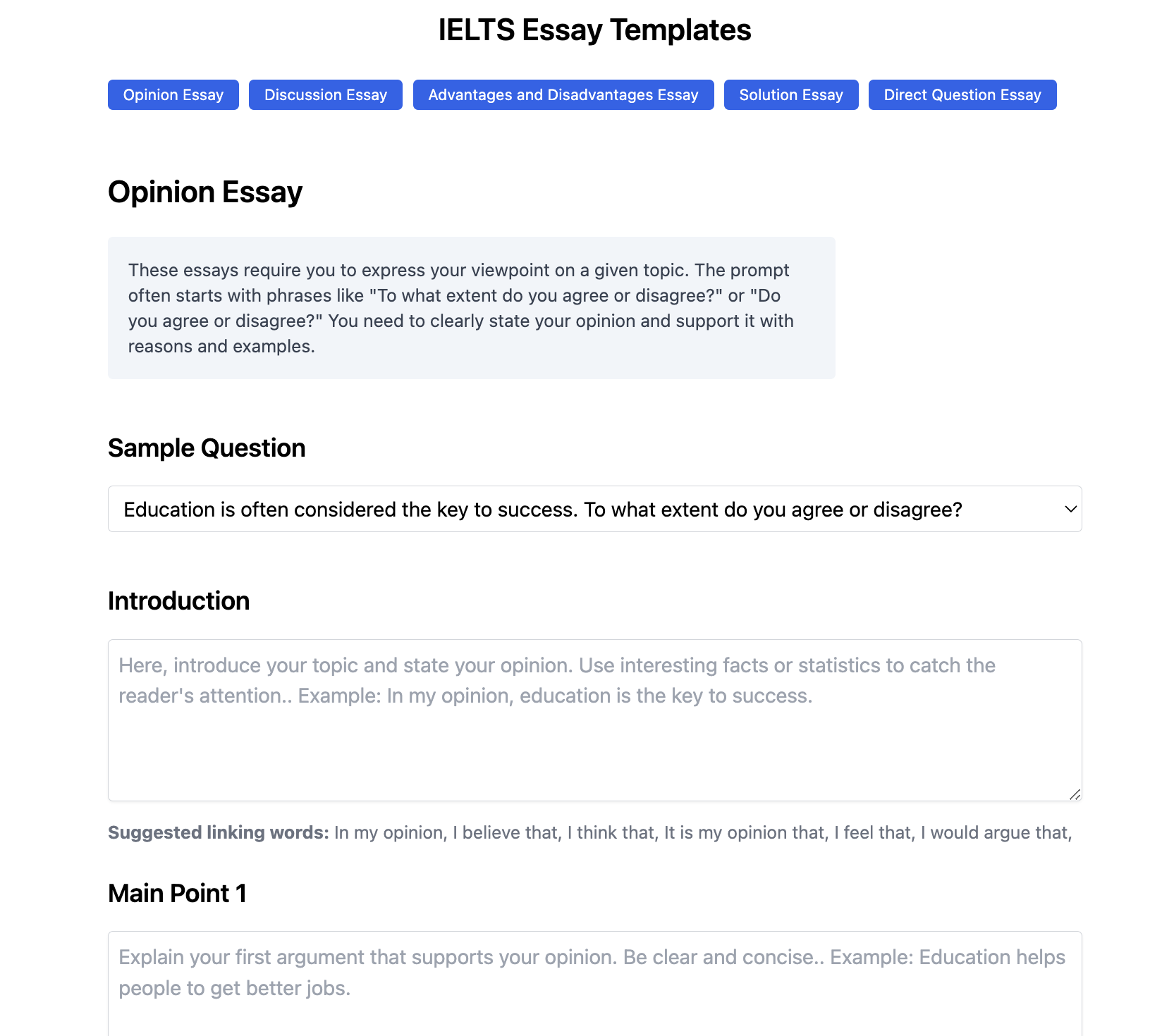 Smart Essay Templates for Writing Task 2