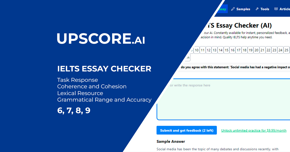 IELTS Essay Checker (AI) for Writing Task 2. Practice Writing with Top  Accuracy and High Quality Platform that Uses Recent 2023 Official Band  Descriptors.